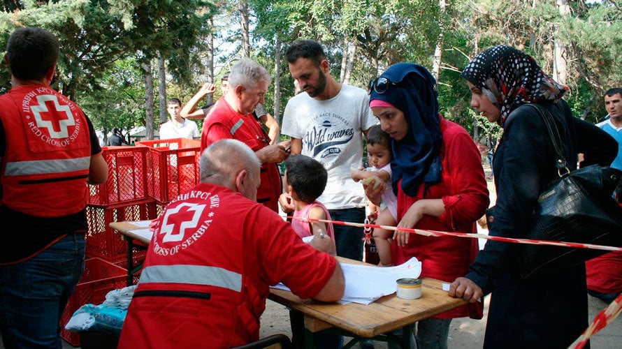 Acogida de refugiados de Cruz Roja.