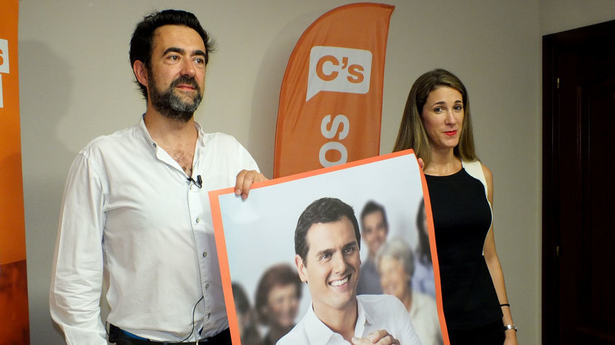 Ramón Romero y Ruth Goñi de Ciudadanos Navarra. S. REDíN
