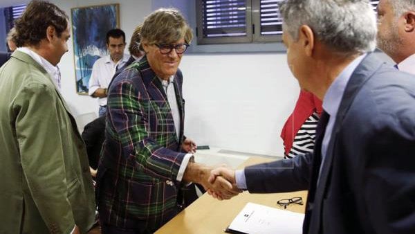 Simón Casas, ayer, tras conocer la noticia de la adjudicación en Madrid.
