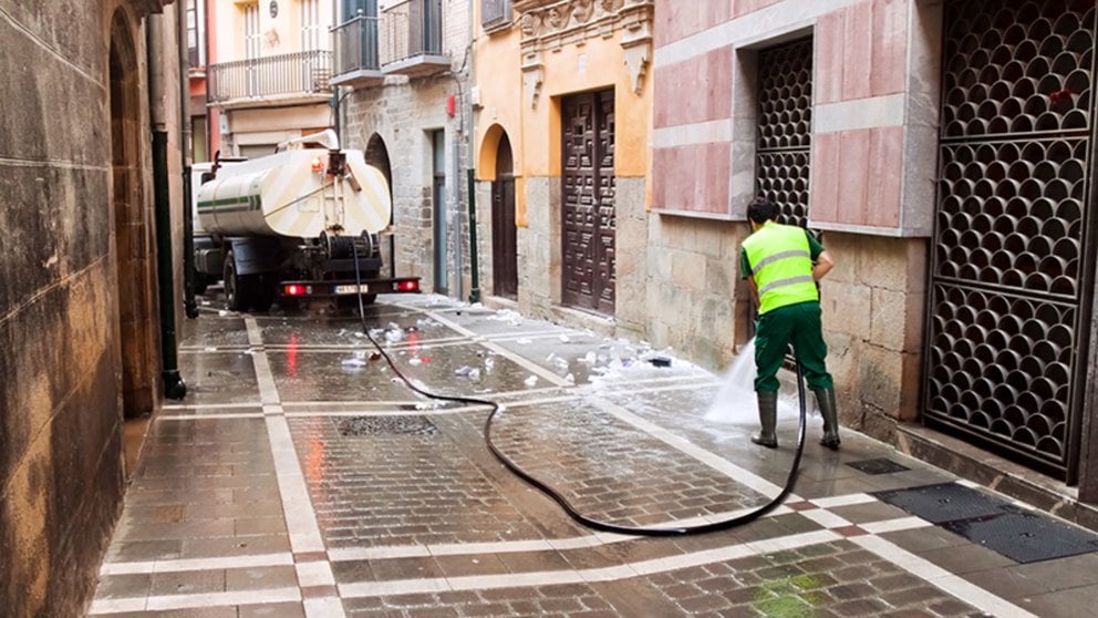 Limpieza de las calles de Pamplona. AYUNTAMIENTO DE PAMPLONA